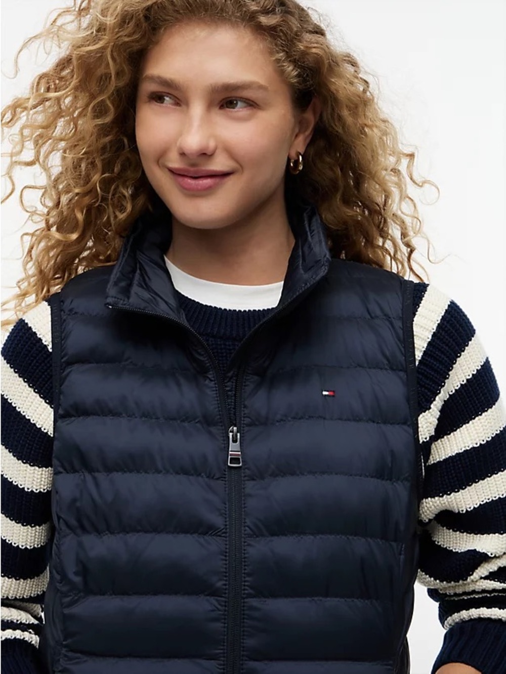Tommy Hilfiger Down Filled Quilted Vest – Size S – Lightweight Puffer